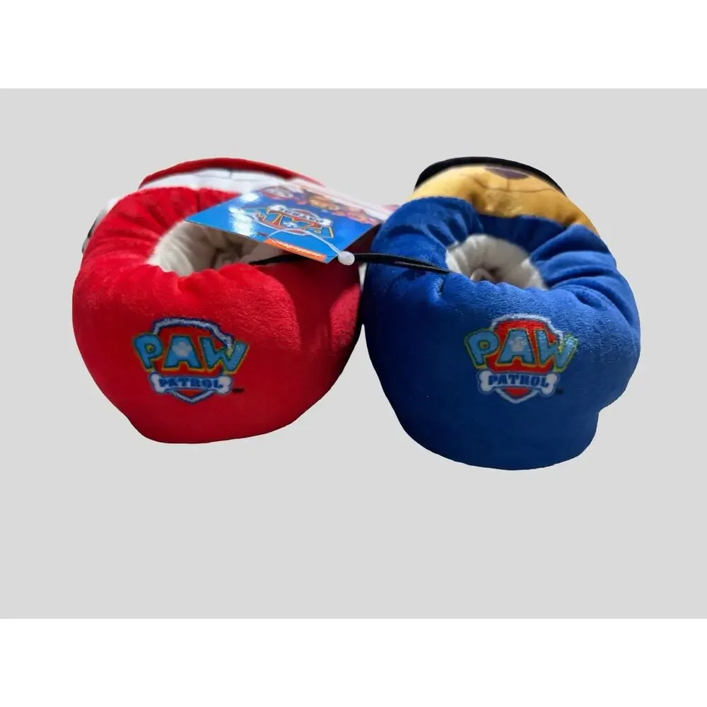 PAW Patrol Toddler Slippers Marshall & Chase Plush Non Slip Shoes Size 5–6 NWT